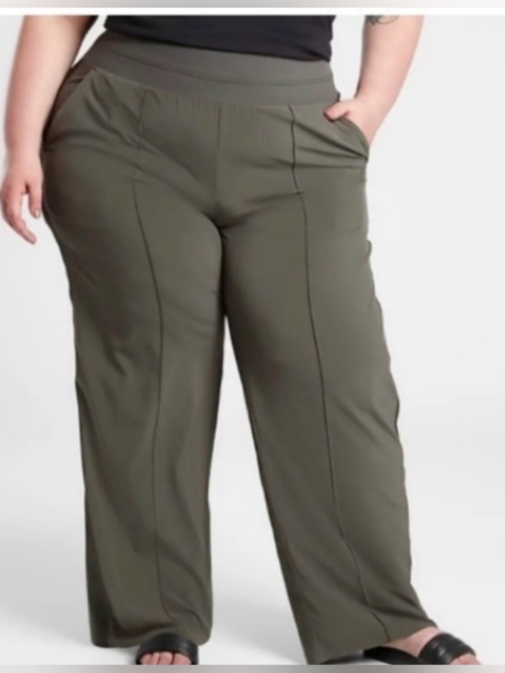 Athleta Nolota wide leg pants size 26 with pockets